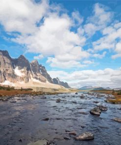 Tonquin Valley Ramparts Lake Diamond Painting