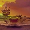 Uss Enterprise Witth Sunset Diamond Painting