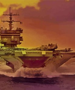 Uss Enterprise Witth Sunset Diamond Painting