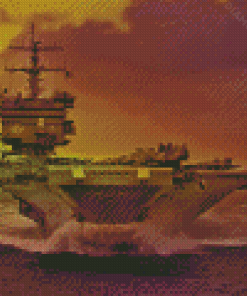 Uss Enterprise Witth Sunset Diamond Painting