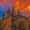 Sunset At Mount Tibidabo Diamond Painting