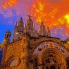 Sunset At Mount Tibidabo Diamond Painting