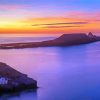 Worms Head At Sunset Diamond Painting