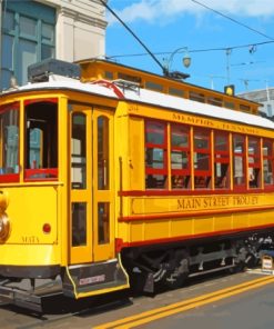 Yellow Streetcar Diamond Painting