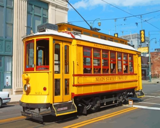 Yellow Streetcar Diamond Painting