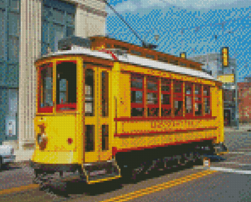 Yellow Streetcar Diamond Painting