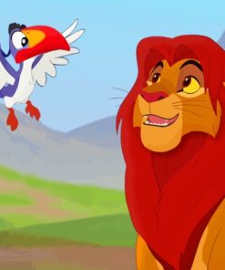 Zazu And Mufasa Diamond Painting