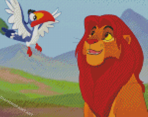 Zazu And Mufasa Diamond Painting