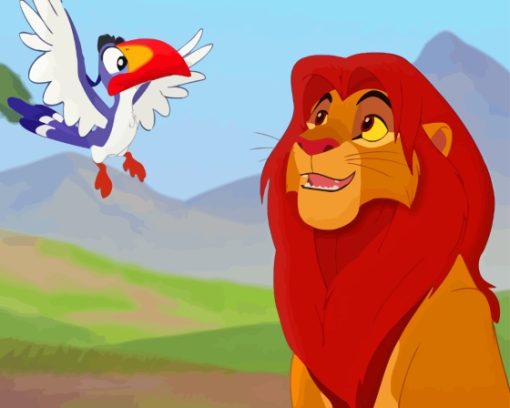 Zazu And Mufasa Diamond Painting