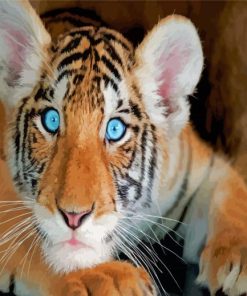 Baby Blue Eyes Tiger Diamond Painting