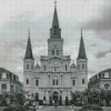 Black And White St Louis Cathedral Diamond Painting