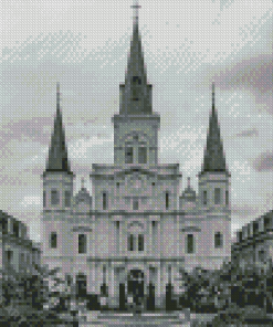 Black And White St Louis Cathedral Diamond Painting