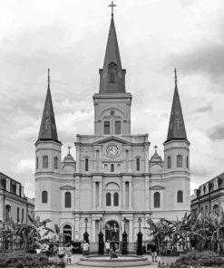 Black And White St Louis Cathedral Diamond Painting