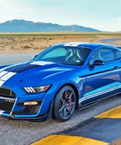 Blue Mustang Shelby Gt500 Diamond Painting