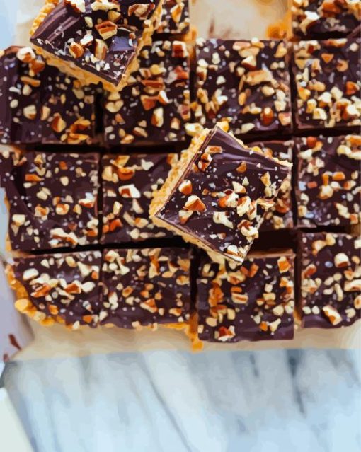 Chocolate Peanut Butter Bars Diamond Painting