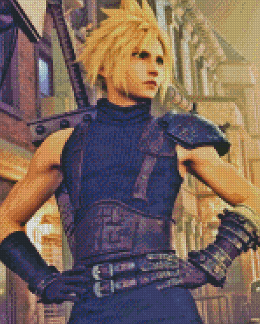 Cloud Strife FF Character Diamond Painting