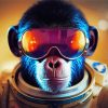 Space Astronaut Chimp Art Diamond Painting