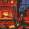 Cozy Fireplace Diamond Painting