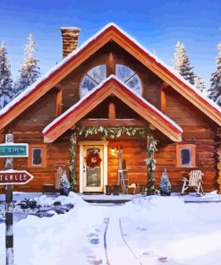 House Snow Diamond Painting