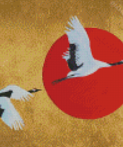 Japanese Cranes Diamond Painting