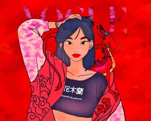 Mulan Vogue Disney Princess Diamond Painting