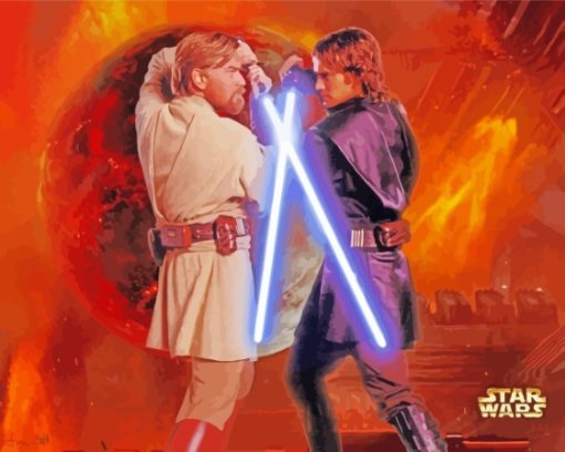 Obi Wan Vs Anakin Header Diamond Painting