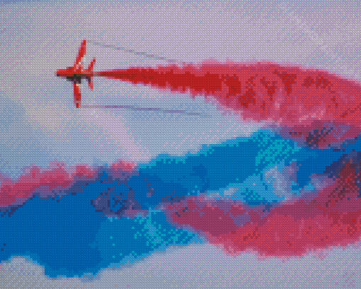 Red Arrows Smoke Diamond Painting