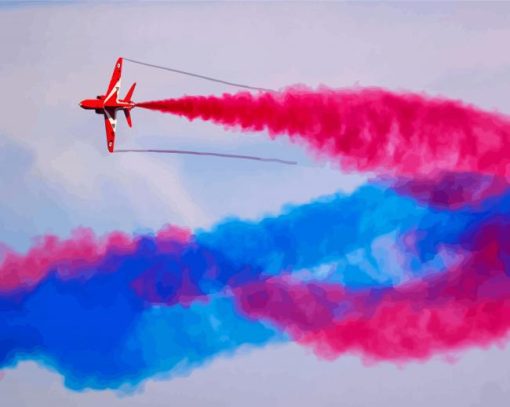 Red Arrows Smoke Diamond Painting