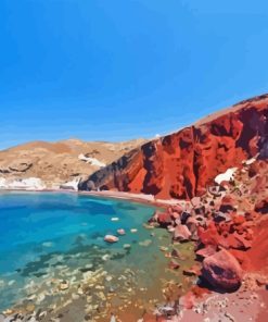 Red Beach Diamond Painting