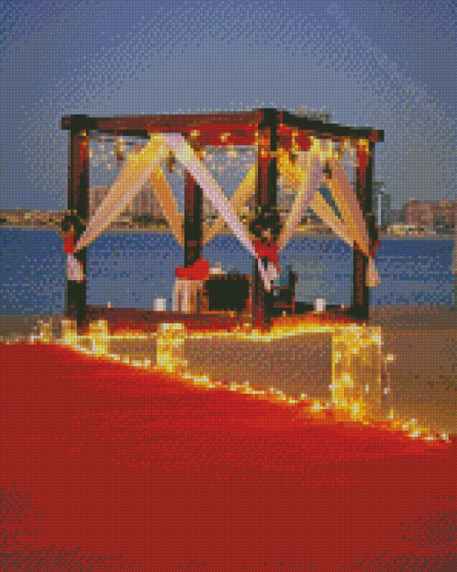 Romantic Beach Gazebo Diamond Painting