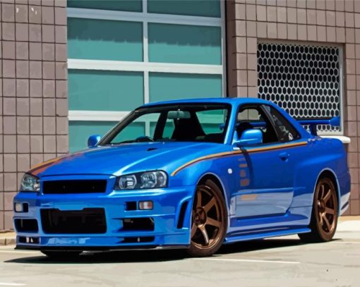 Skyline Gtr Art Diamond Painting