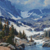 Snowy Western Landscape Diamond Painting