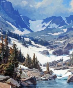 Snowy Western Landscape Diamond Painting