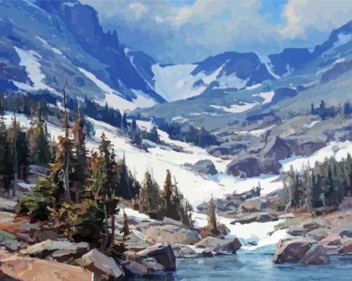 Snowy Western Landscape Diamond Painting