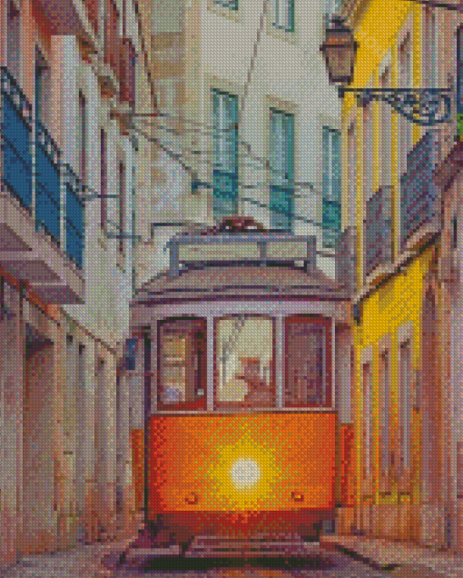 Street Lisbon Tram Diamond Painting