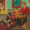 The Happy Dog Harold Anderson Diamond Painting