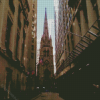 Trinity Church Alley View Diamond Painting