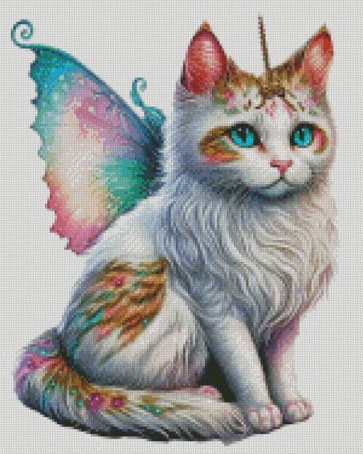 Winged Cat Diamond Painting