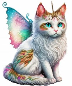 Winged Cat Diamond Painting