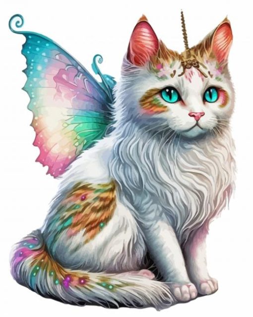 Winged Cat Diamond Painting