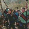 Women Viking Battle Diamond Painting