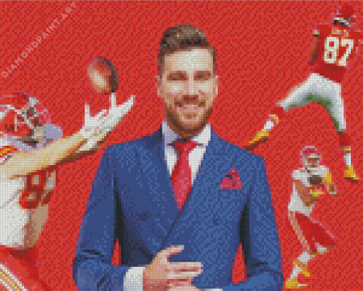 Travis Kelce Diamond Painting art