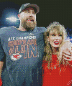 Travis Kelce And Taylor Swift Diamond Painting art