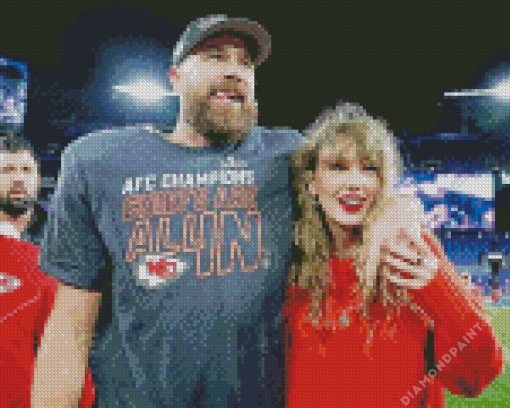 Travis Kelce And Taylor Swift Diamond Painting art