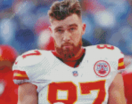 The Footballer Travis Kelce Diamond Painting art