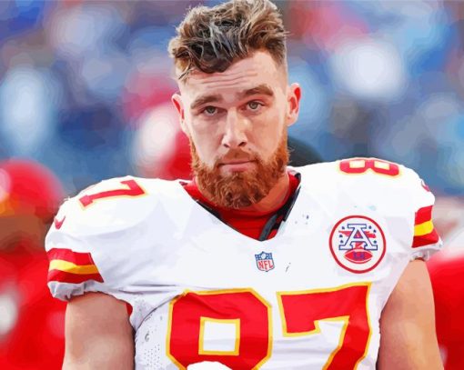 The Footballer Travis Kelce Diamond Painting art