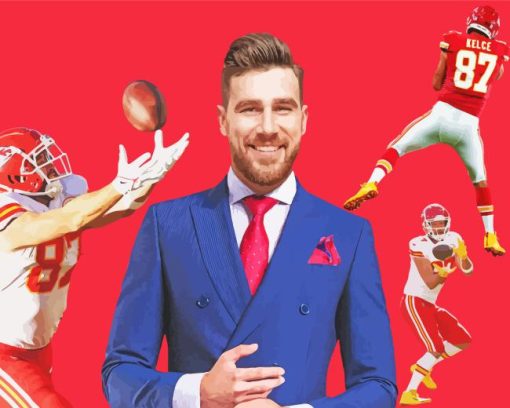 Travis Kelce Diamond Painting art