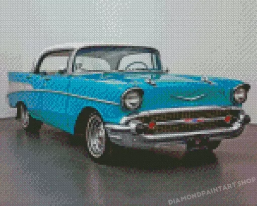 57 Chevy Blue Diamond Paintings