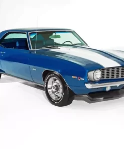 69 Camaro In Blue Diamond Paintings