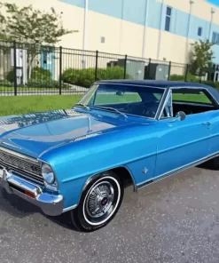 66 Nova Blue Car Diamond Paintings